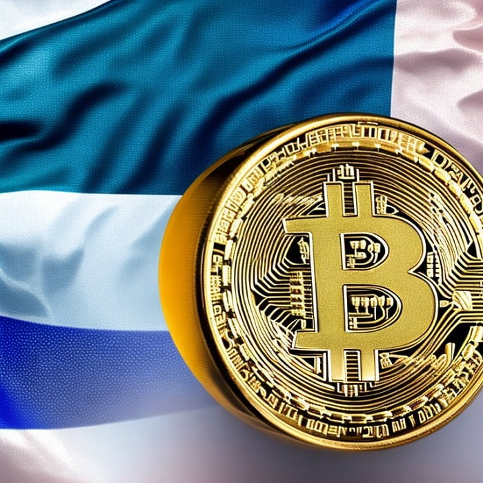 Bitcoin with El Salvador flag